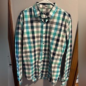Express plaid button up dress shirt